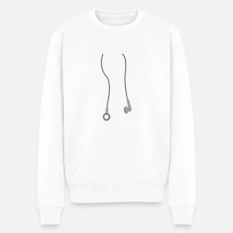 kopfhoerer3 - Pull Premium bio Homme - blanc