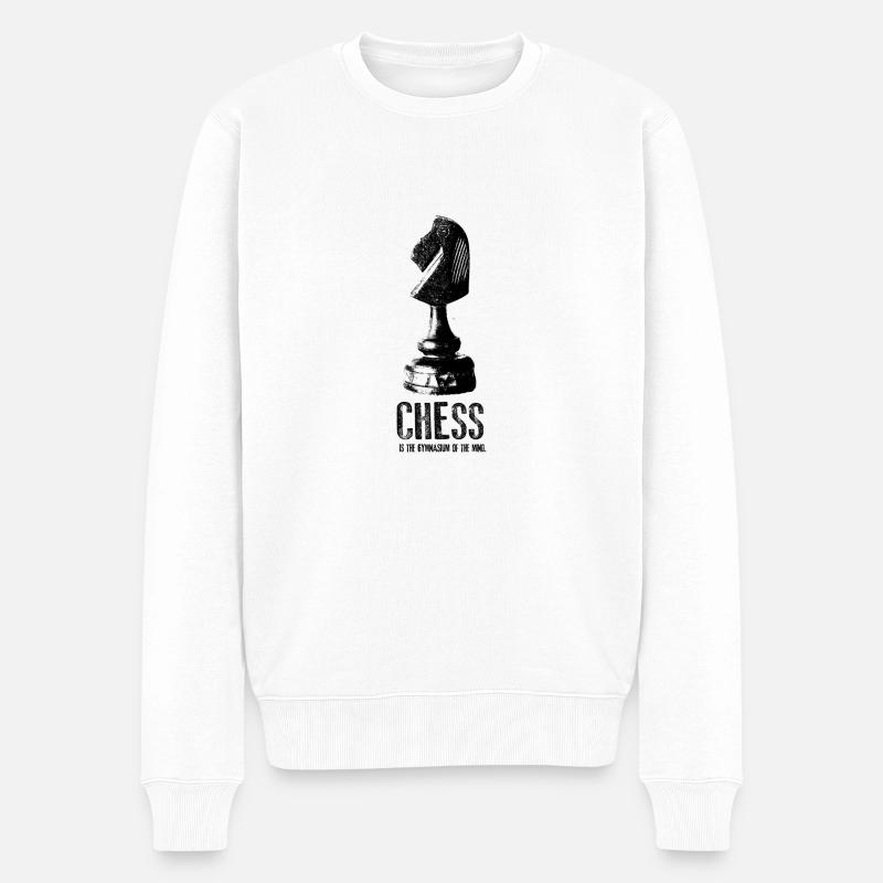 Échecs - Pull Premium bio Homme - blanc