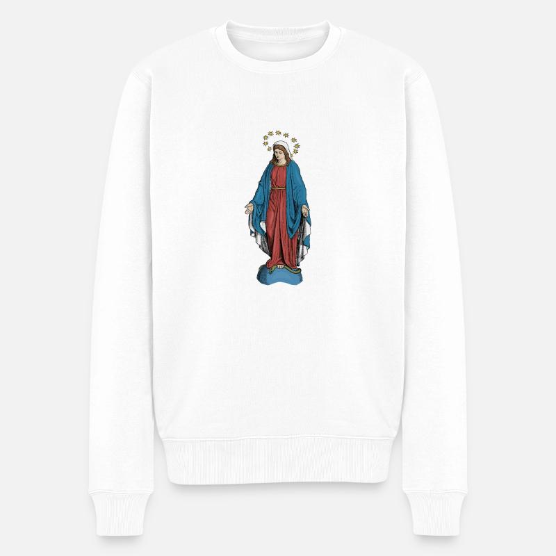 Sainte Vierge Marie - Pull Premium bio Homme - blanc