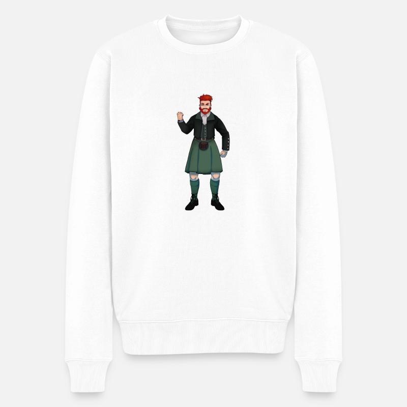 Finley - Männer Premium Bio Pullover - Weiß
