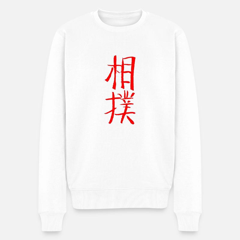 Sumo - Männer Premium Bio Pullover - Weiß