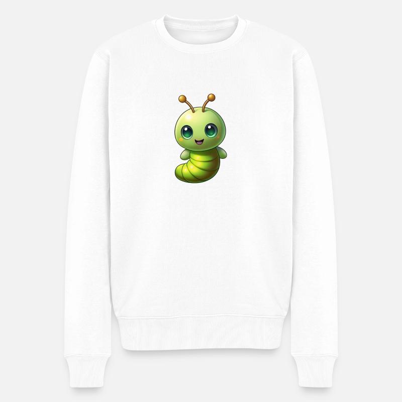 Glühwürmchen - Männer Premium Bio Pullover - Weiß