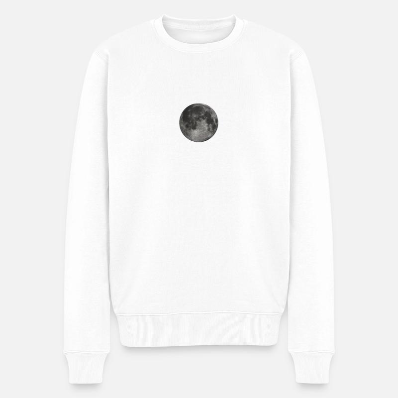 Glowing Full Moon - Pull Premium bio Homme - blanc