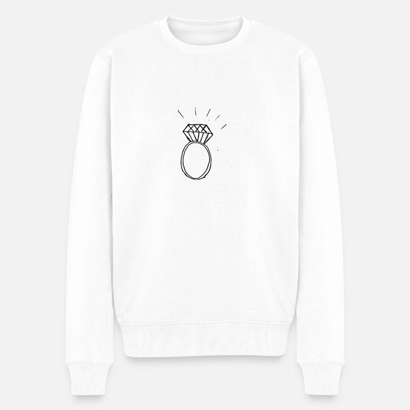 bague en diamant - Pull Premium bio Homme - blanc