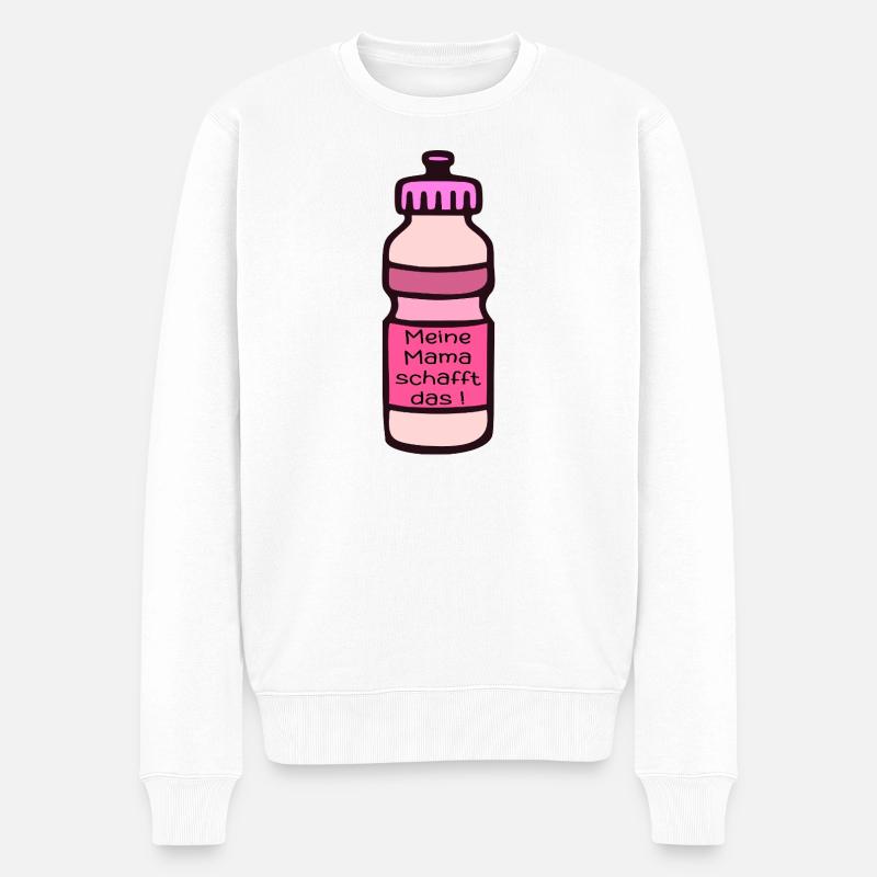 MAMA SPORT MOTIVATION - Männer Premium Bio Pullover - Weiß
