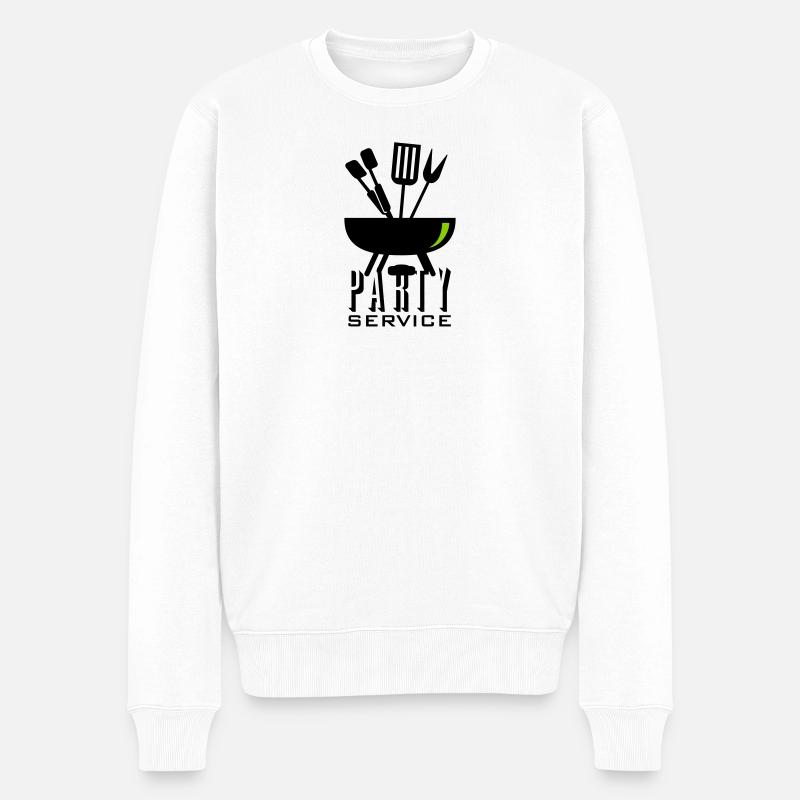 Wok (2c) - Männer Premium Bio Pullover - Weiß