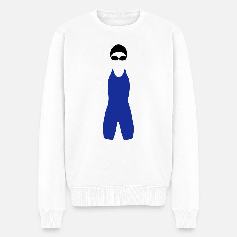 Nageur, silhouette - Pull Premium bio Homme - blanc