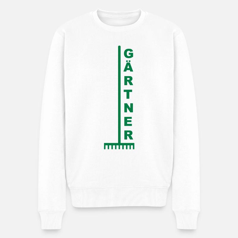 Gärtner - Männer Premium Bio Pullover - Weiß