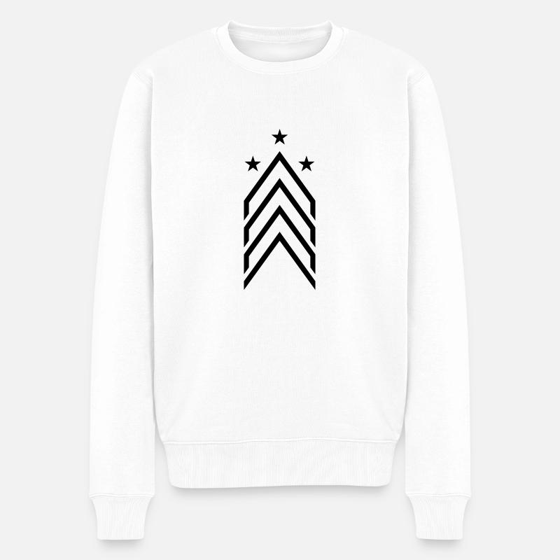 Rang 4 - Männer Premium Bio Pullover - Weiß