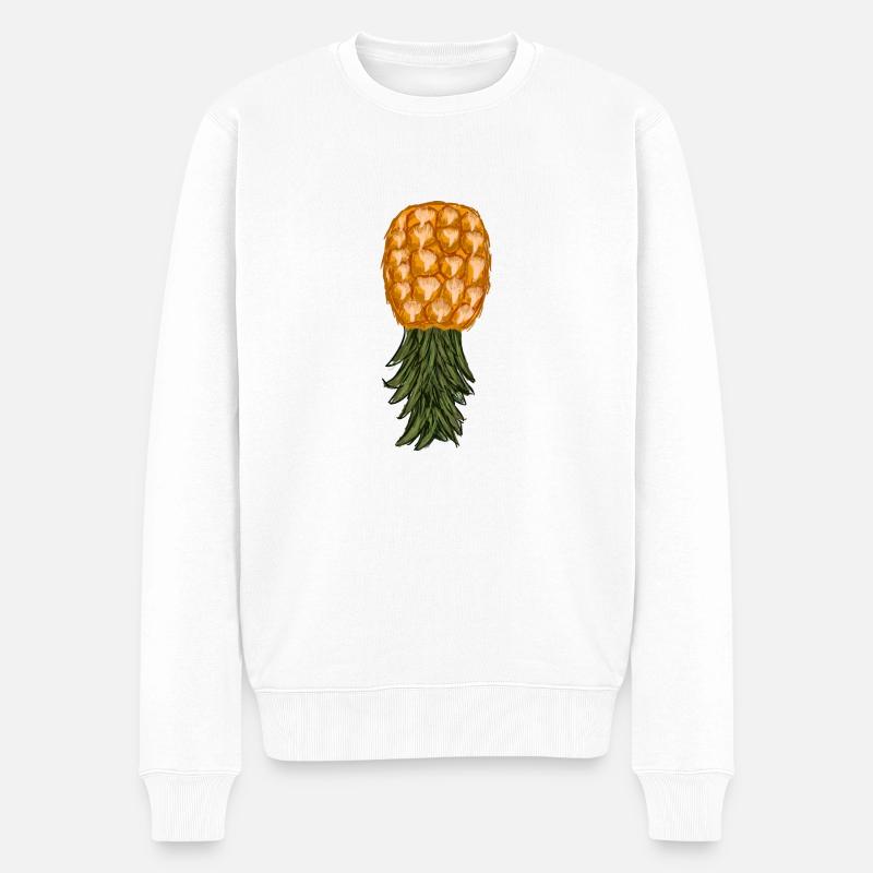 Ananas à l’envers - Pull Premium bio Homme - blanc