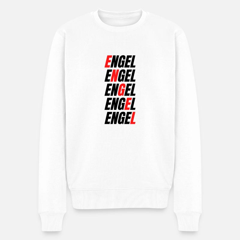 Engel - Männer Premium Bio Pullover - Weiß
