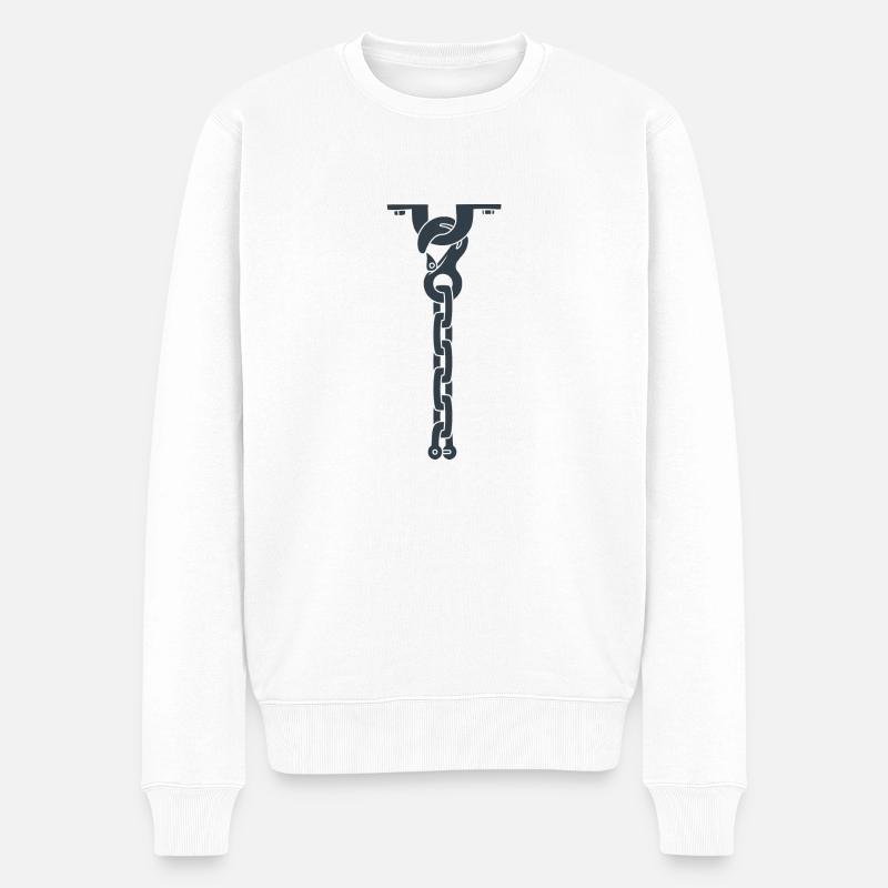 Collier à cravate 506070 - Pull Premium bio Homme - blanc