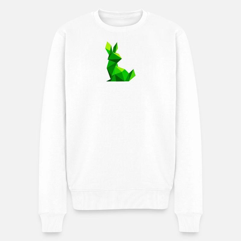 Lapin lowpoly  - Pull Premium bio Homme - blanc