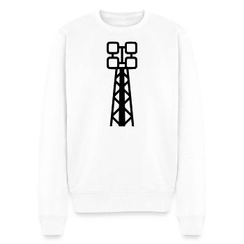 Floodlight Stadium Mast Soccer Vector - Men's Premium Organic Jumper - white - Front - Thijin (182cm)