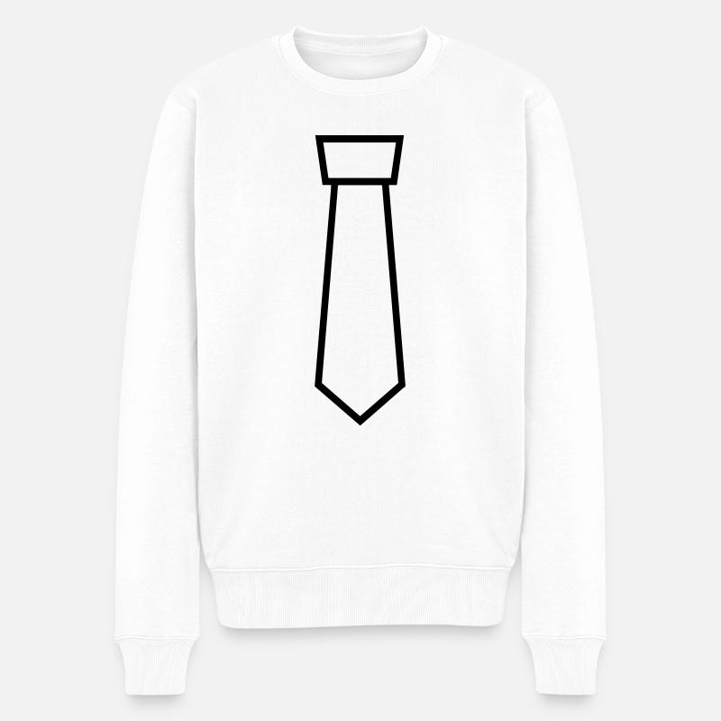 Binden - Männer Premium Bio Pullover - Weiß