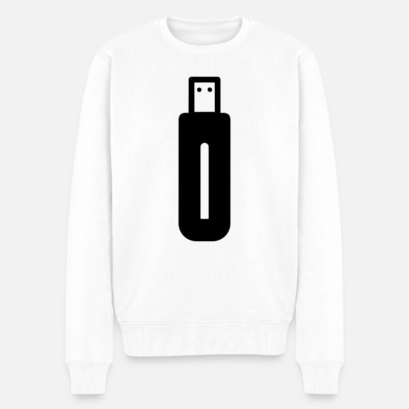 Clé usb - Pull Premium bio Homme - blanc