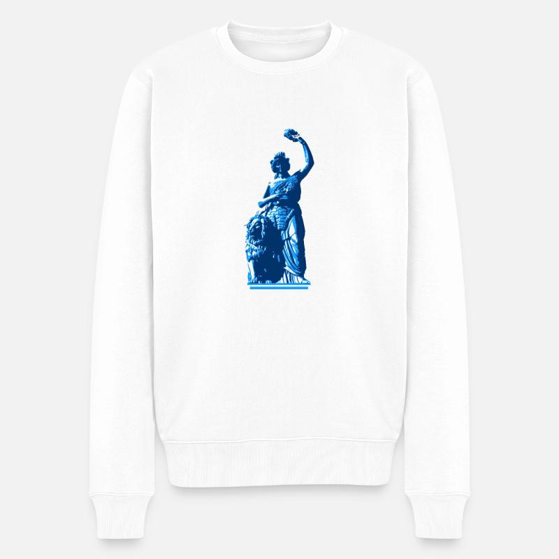 Bavaria - Blau - Männer Premium Bio Pullover - Weiß