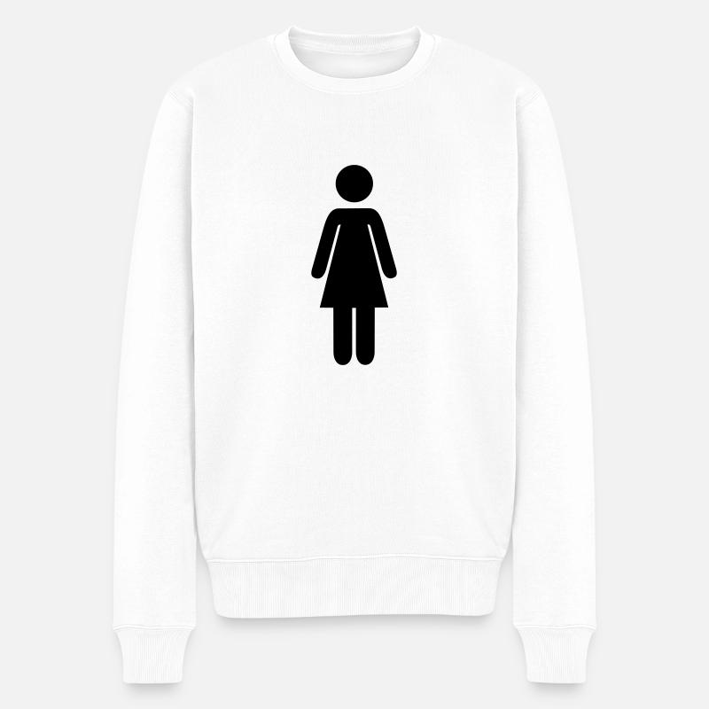 Frau - Männer Premium Bio Pullover - Weiß