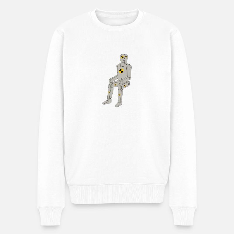 Crashtest Dummy - Männer Premium Bio Pullover - Weiß