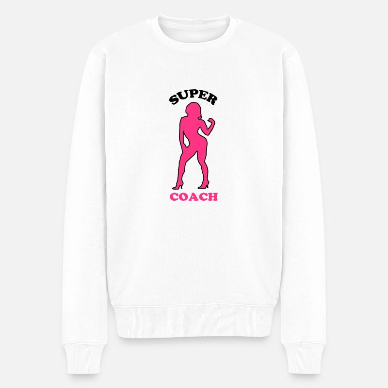 Super coach - Pull Premium bio Homme - blanc