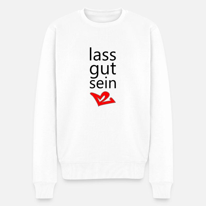 lass gut sein - Männer Premium Bio Pullover - Weiß