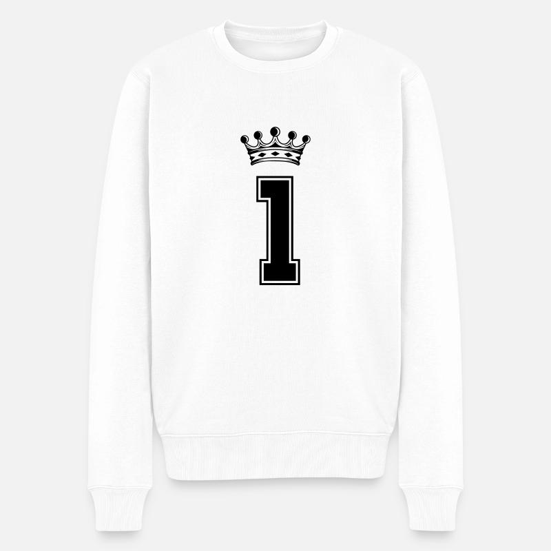 1 couronne - Pull Premium bio Homme - blanc