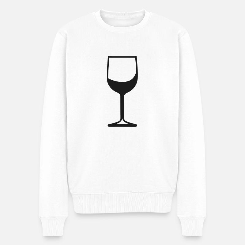 Verre de vin de délice - Pull Premium bio Homme - blanc