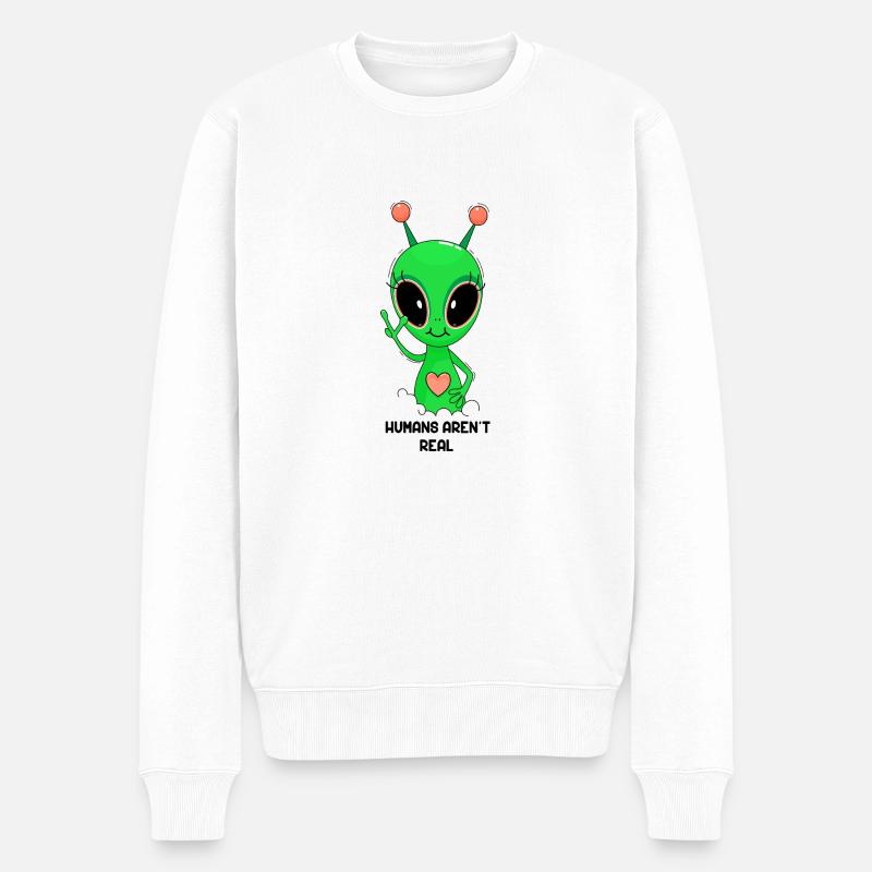 Humains et extraterrestres - Pull Premium bio Homme - blanc