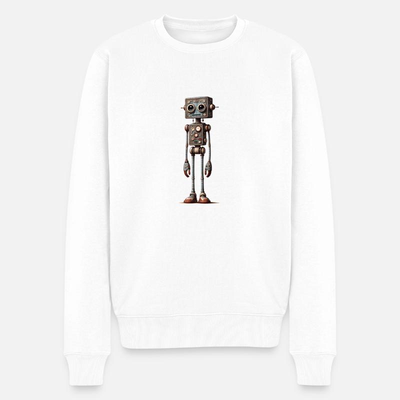 Femme robot - Pull Premium bio Homme - blanc