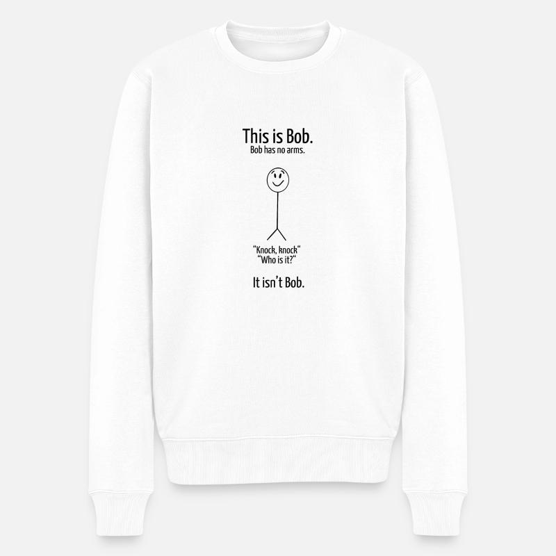 Das ist Bob 2 - Männer Premium Bio Pullover - Weiß