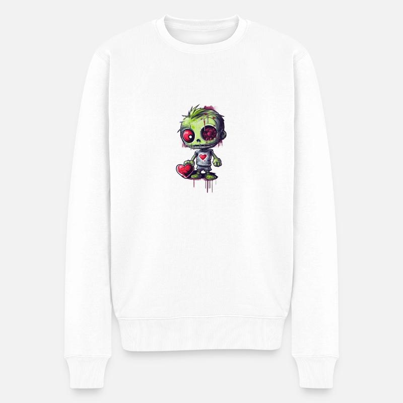 für immer deins - Männer Premium Bio Pullover - Weiß