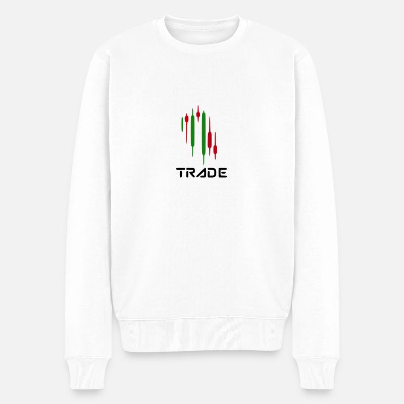 Handel - Männer Premium Bio Pullover - Weiß