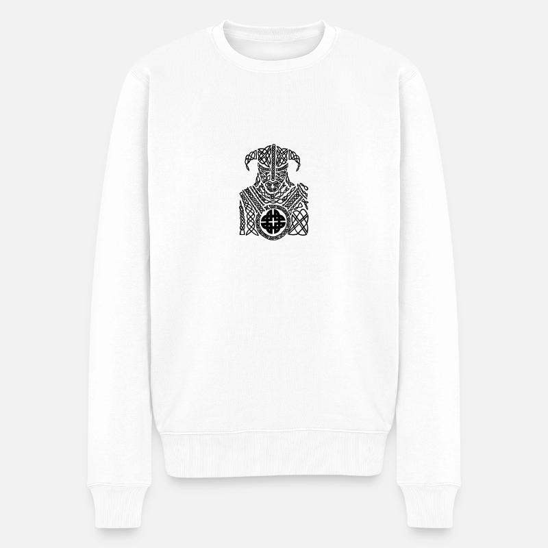 Wikinger - Männer Premium Bio Pullover - Weiß