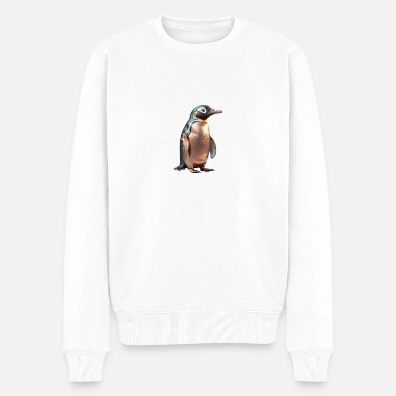 Le Pingouin de bronze - Pull Premium bio Homme - blanc