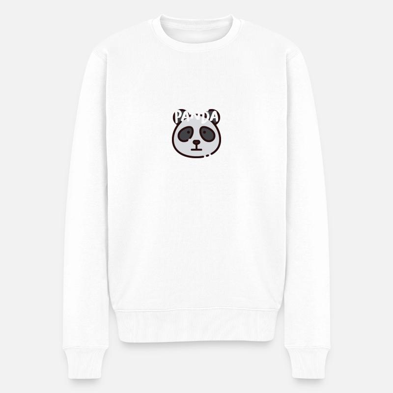 Panda - Pull Premium bio Homme - blanc