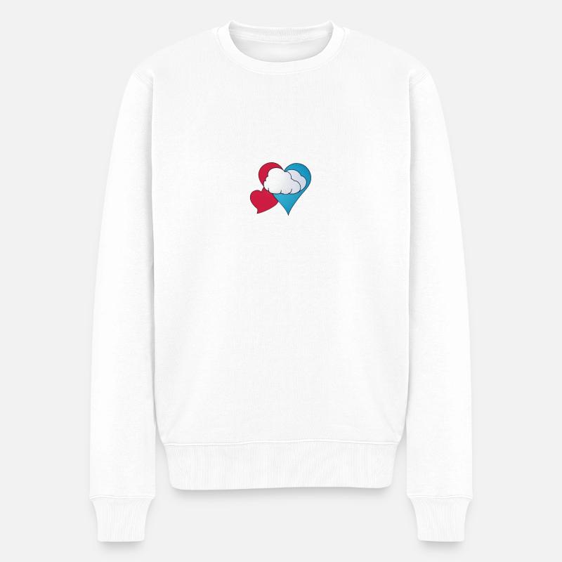 Hertz - Männer Premium Bio Pullover - Weiß