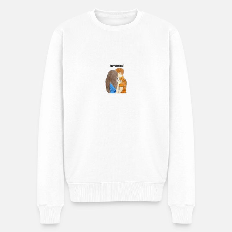 nevermind - Männer Premium Bio Pullover - Weiß