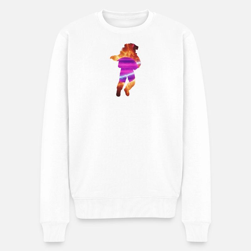 Sautez à travers Nebula Neon - Pull Premium bio Homme - blanc