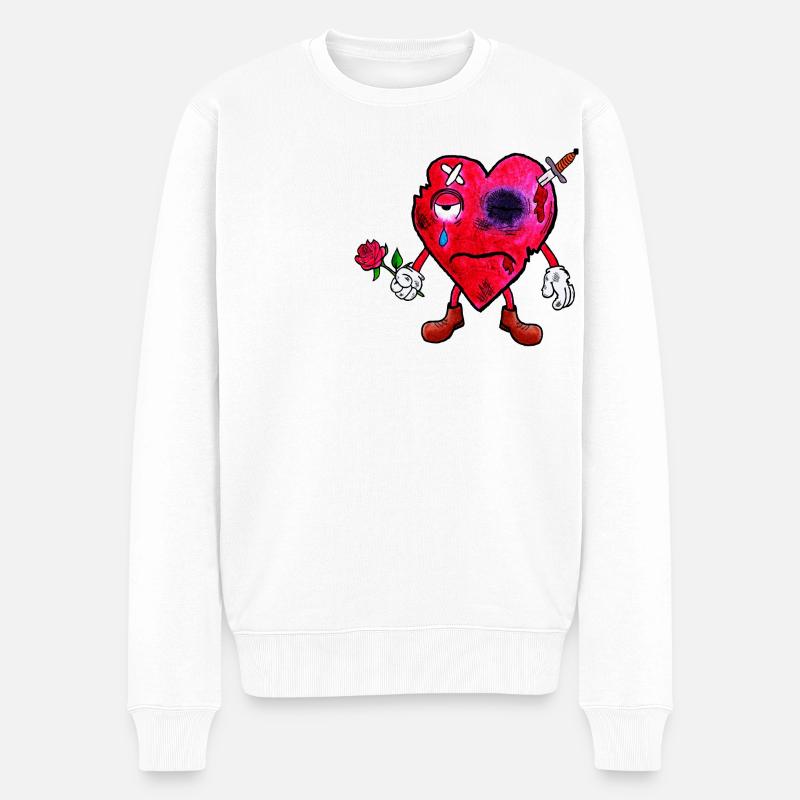 Untröstlich - Männer Premium Bio Pullover - Weiß