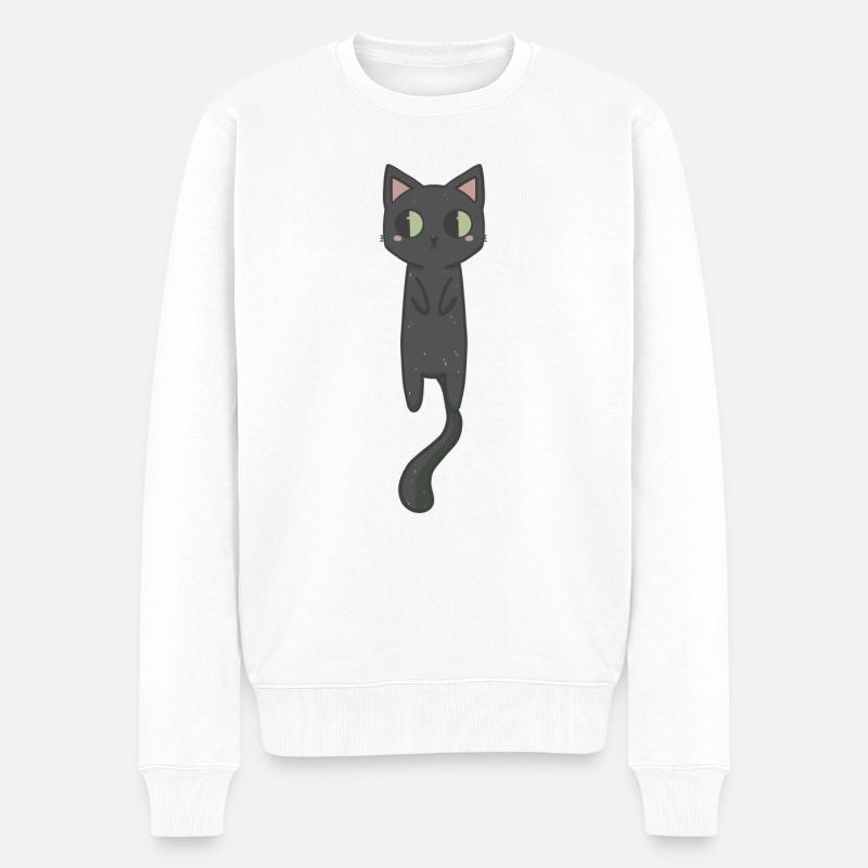 Mignon chat noir - Pull Premium bio Homme - blanc
