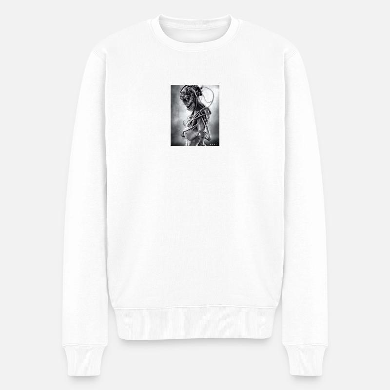 strong - Männer Premium Bio Pullover - Weiß