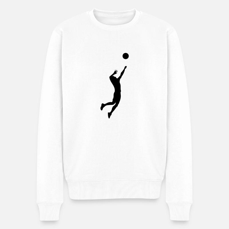 volleyball - Männer Premium Bio Pullover - Weiß