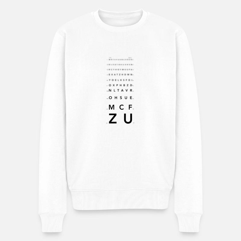 Echelle de Monoyer - Pull Premium bio Homme - blanc