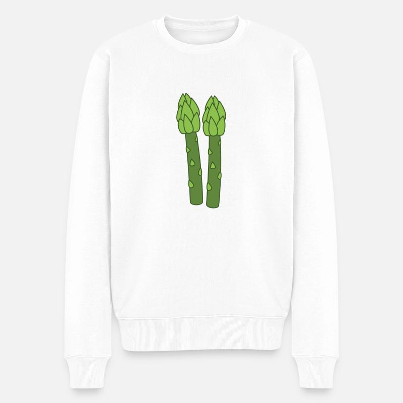 Spargel - Männer Premium Bio Pullover - Weiß