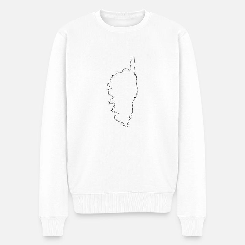 Korsika - Männer Premium Bio Pullover - Weiß