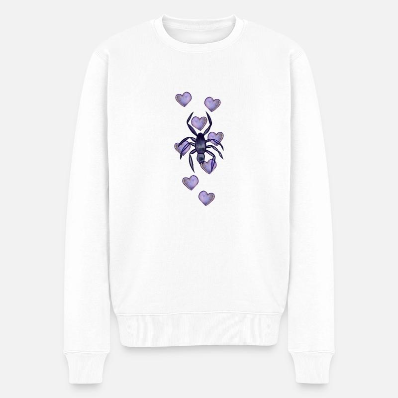 Spider Amour - Pull Premium bio Homme - blanc
