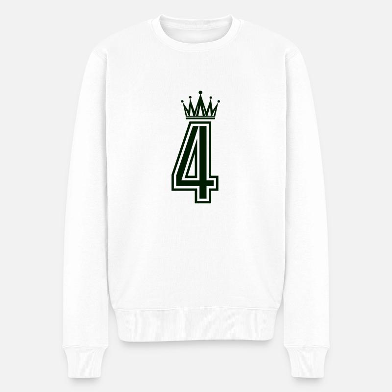 4 krone - Männer Premium Bio Pullover - Weiß