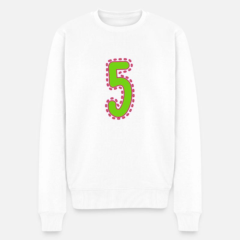 5. 5 JAHRE. 5. JAHRESTAG. 5-JÄHRIGES JUBILÄUM - Männer Premium Bio Pullover - Weiß