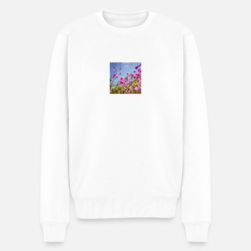 Fleur pourpre - Pull Premium bio Homme - blanc
