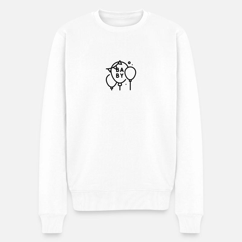 Baby shower - Männer Premium Bio Pullover - Weiß